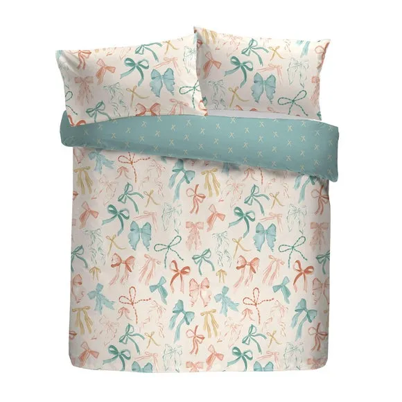 Fusion Evelyn Bows Polycotton Duvet Cover & Pillowcase Set 5