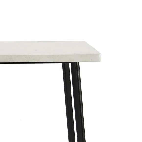 Zuri 2 Seater Square Dining Table, Grey Concrete Effect 4