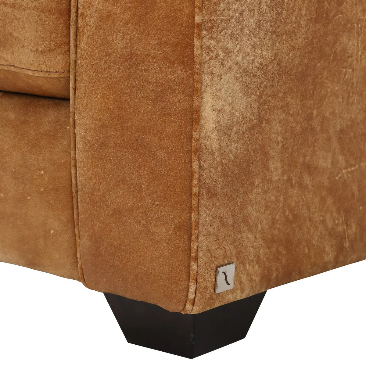 Houston Large Corner Rhf Chaise Corner Sofa, Brown Leather | Barker & Stonehouse 3