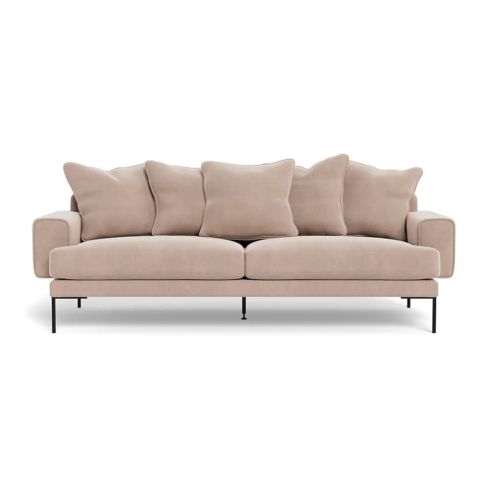 Heal's Torrington 4 Seater Sofa Smart Velvet Pebble Black Feet 1