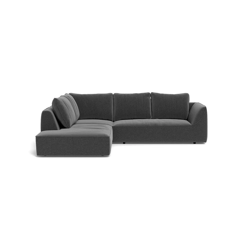 Heal's Morven Left Hand Facing Large Corner Sofa Melton Wool Granite 1
