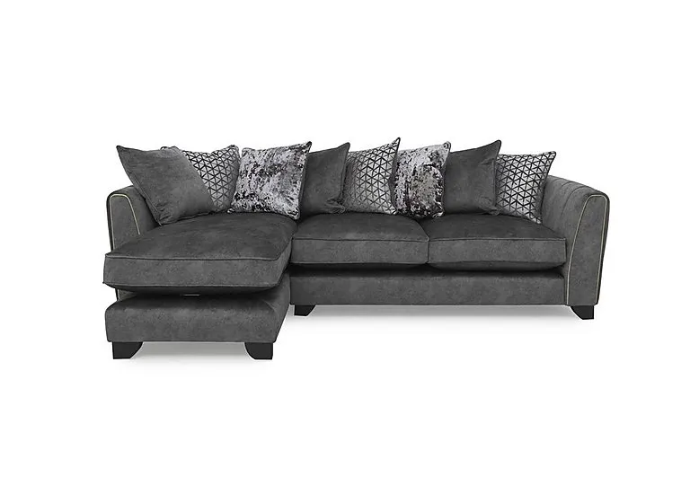 Mariah Fabric Scatter Back Left Hand Facing Chaise End Sofa - Dapple Moleskin
