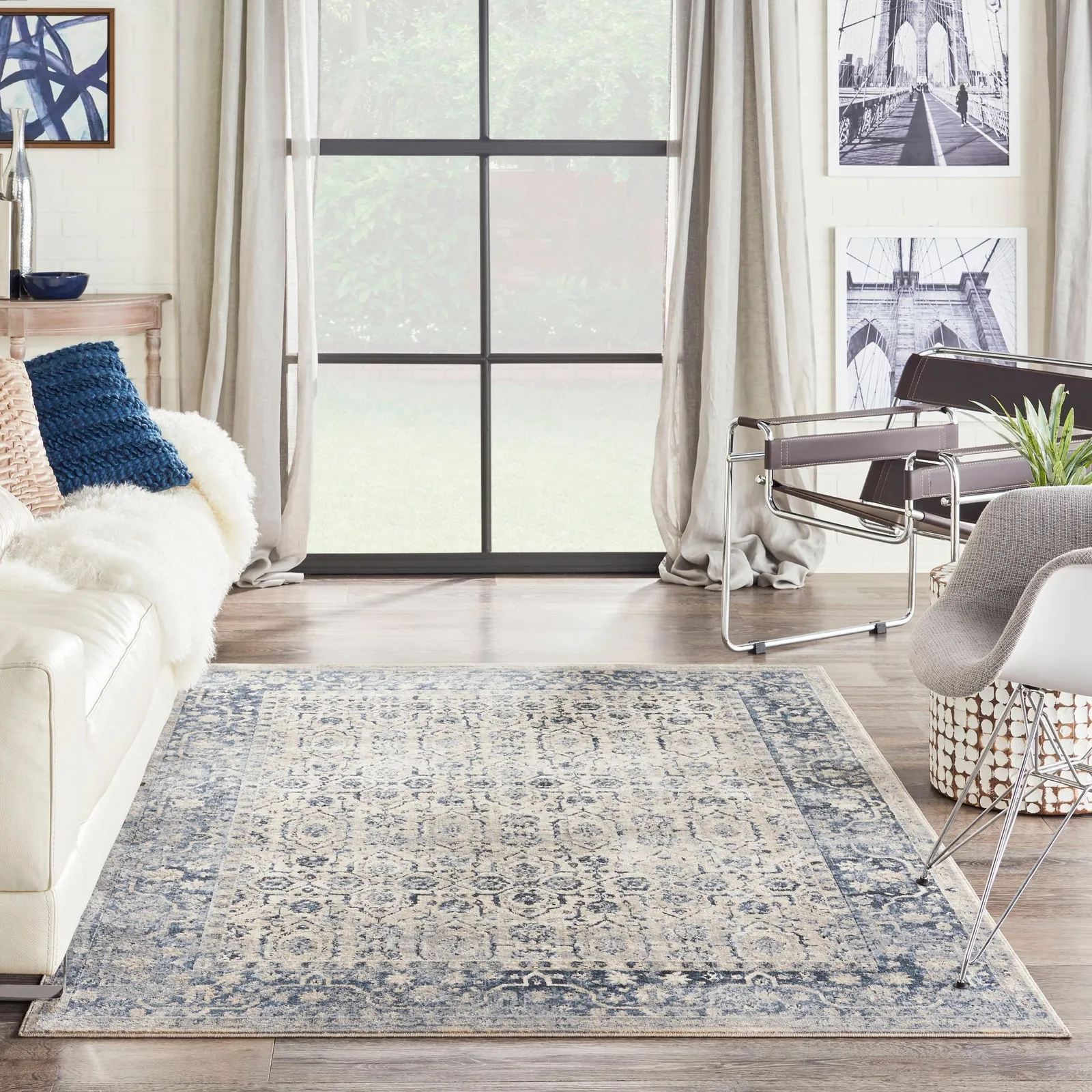 Malta 4 Rug Blue/Natural