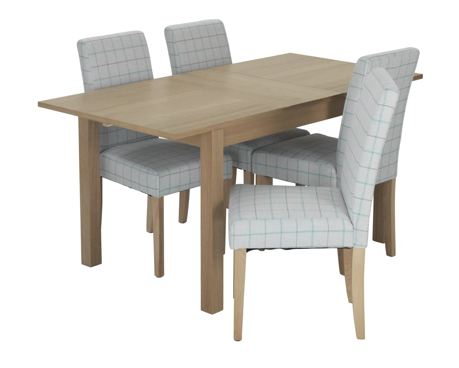 Habitat Clifton Extending Table & 4 Chairs - Light Grey