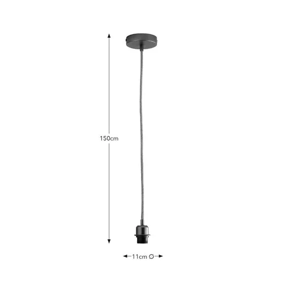 Fentress Jute Pendant Flex Ceiling Light Cable 5
