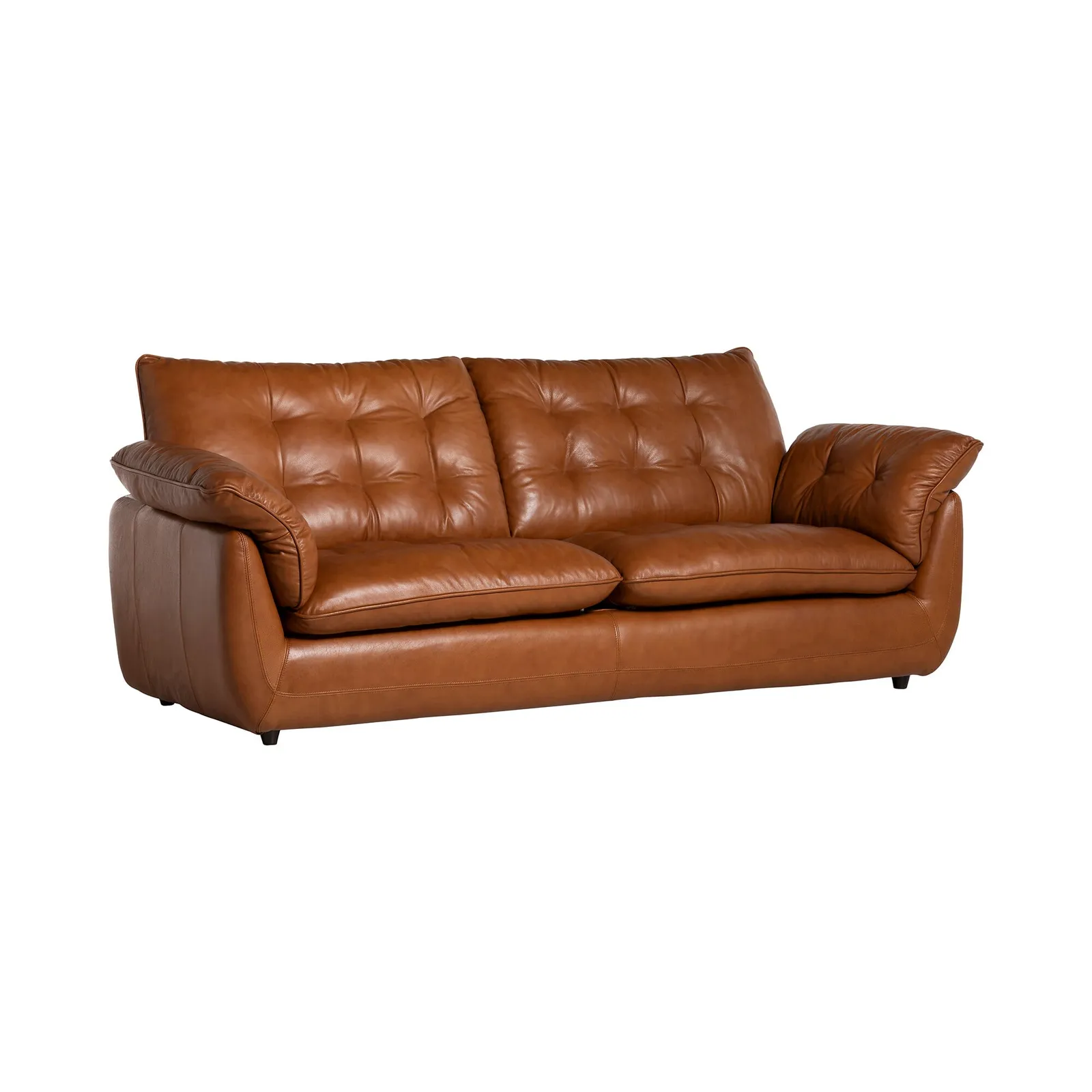 Pelle 2.5 Seater Sofa, Brown Leather | Barker & Stonehouse 3