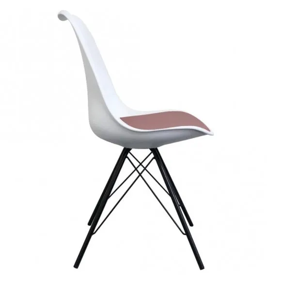 Fusion Living Soho White Plastic Dining Chair 4