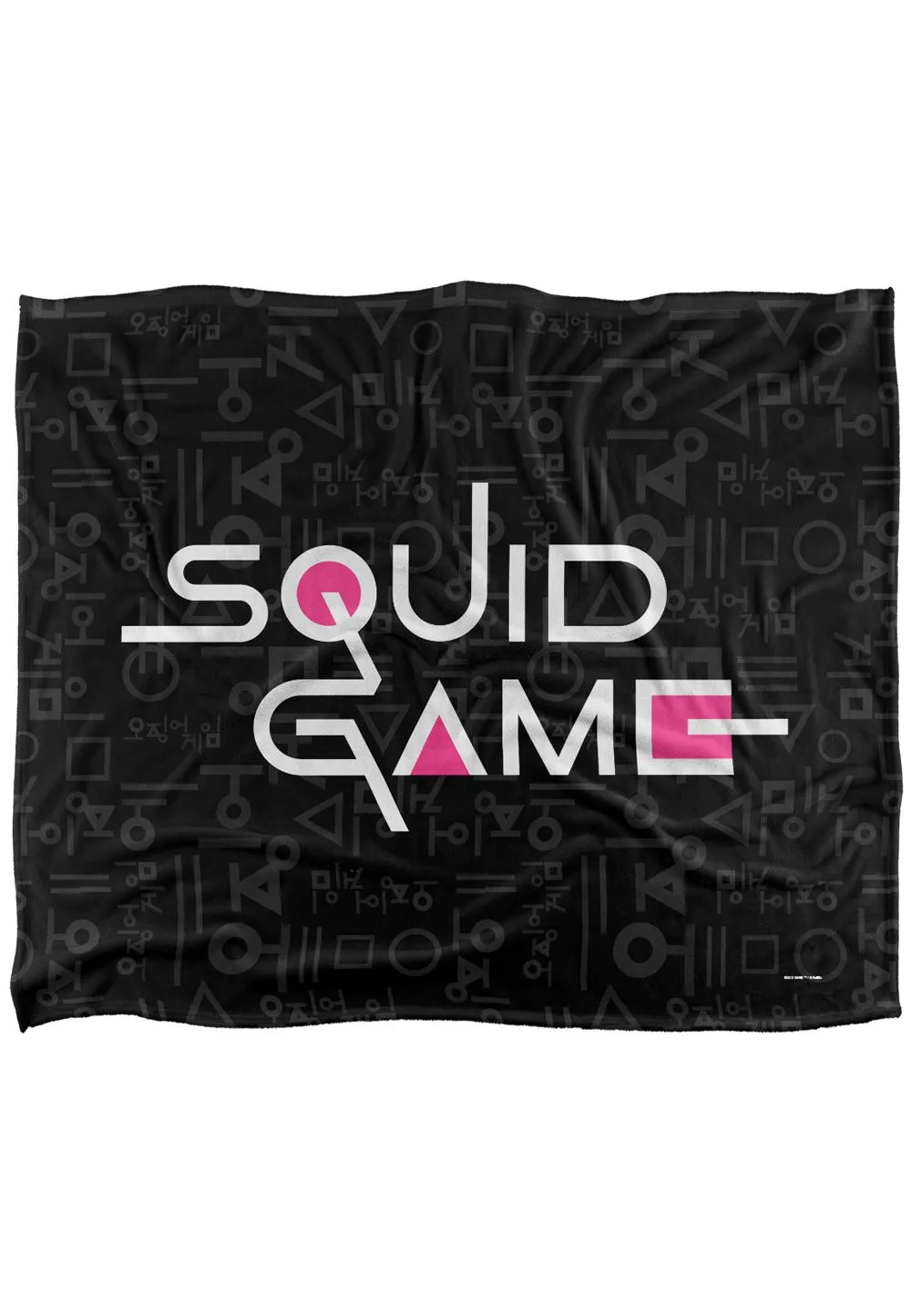 Netflix Squid Game Logo Officially Licensed Silky Touch Super Soft Throw Blanket 152 x 127 cm in White