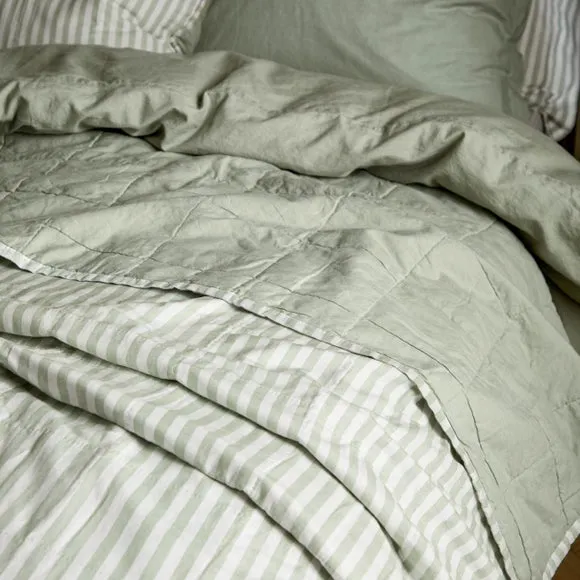 Yard Hebden Stripe 100% Cotton Bedspread 3