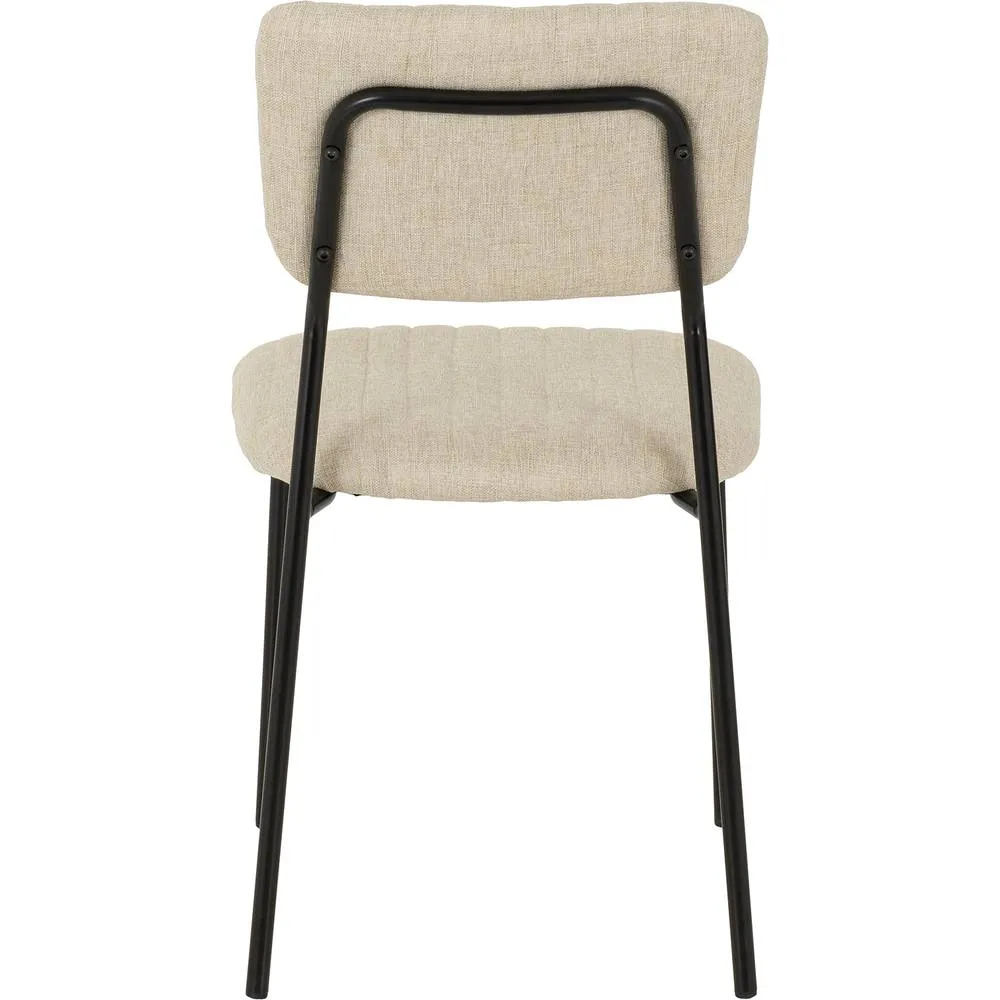 Seconique Sheldon Dining Chair (X4 Per Box) - Beige Fabric 5