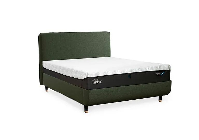 Arc Disc Ottoman Bed Frame with Form Headboard - King Size - Dark Green