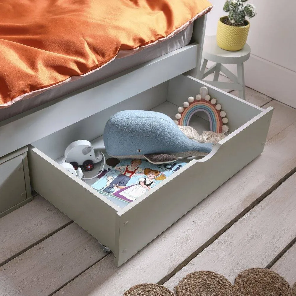Nöa and Nani Hampshire Single Bed Frame with Oda Drawers in Grey 4