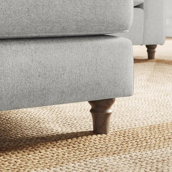 Flori Soft Chenille Footstool 4
