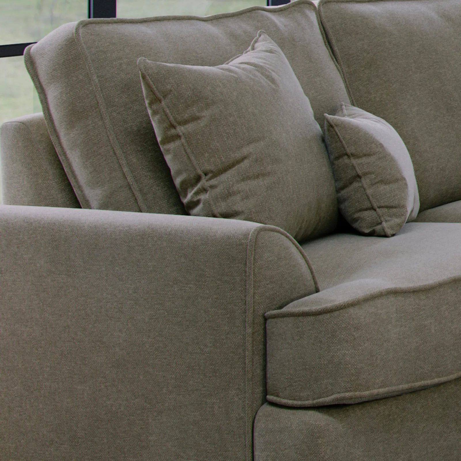 The Great Sofa Company Ophelia 3 Seater Chenille Sofa in Grey 3