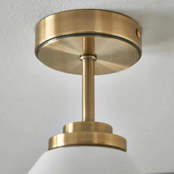 Churchgate Keyham Bathroom Semi Flush Ceiling Light 3