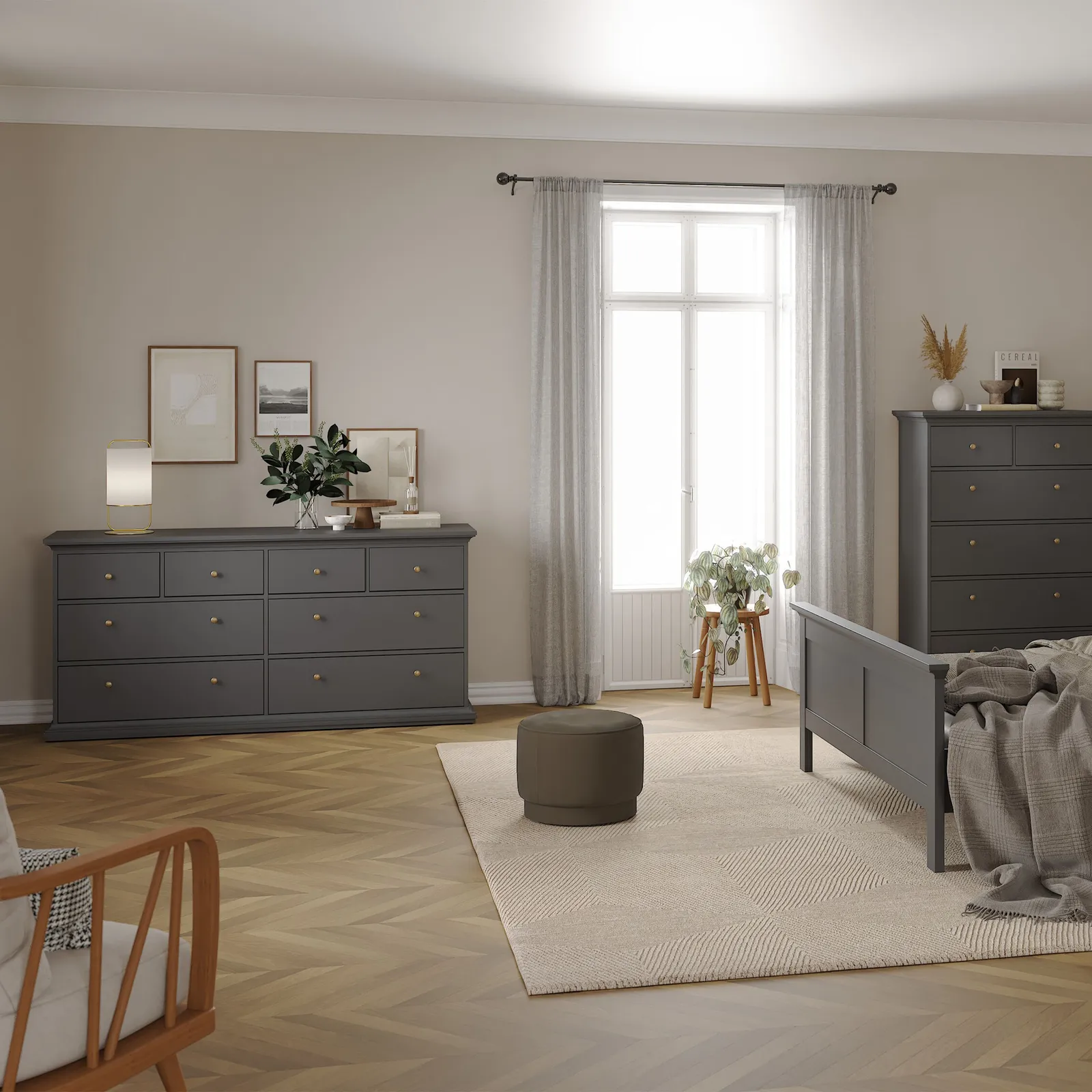 Furniture To Go Paris Chest of 8 Drawers in Grey 6