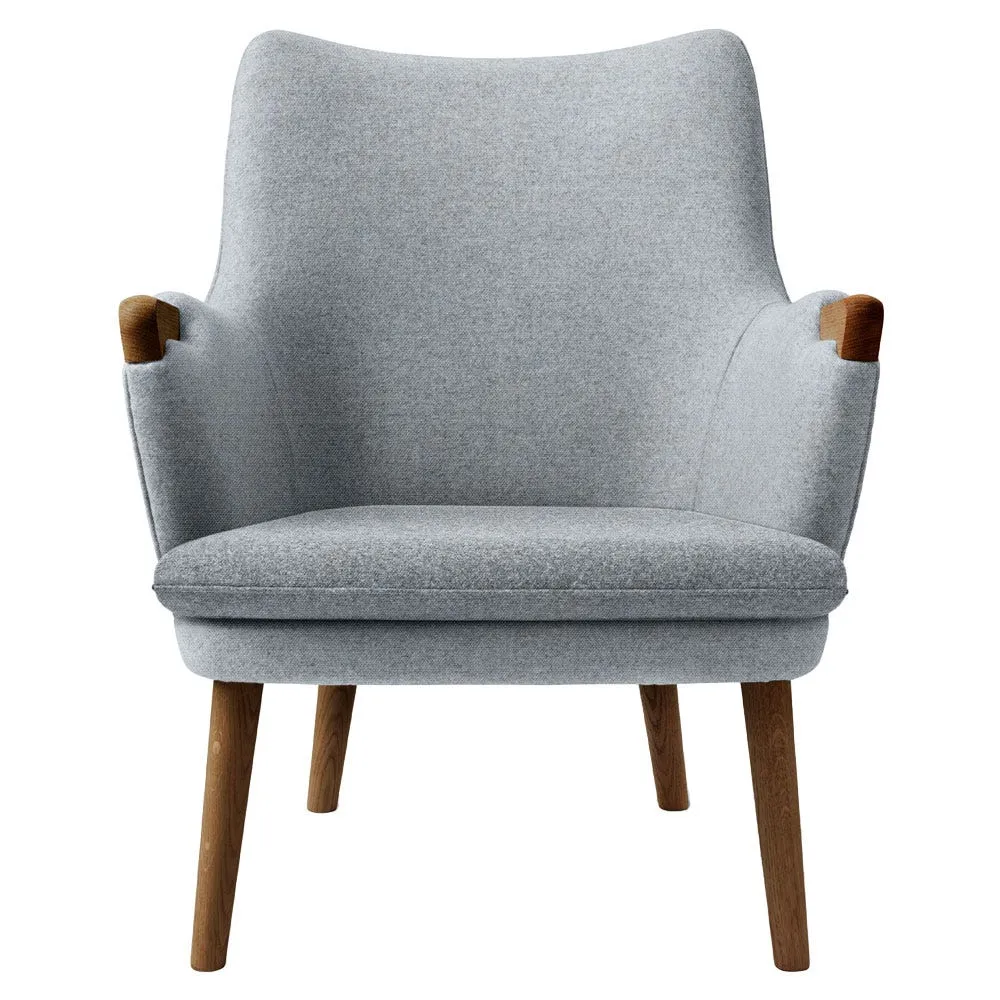 Carl Hansen & Son CH71 Lounge Chair Walnut Oil Shell Hallingdal 130 Cushion Hallingdal 130 2