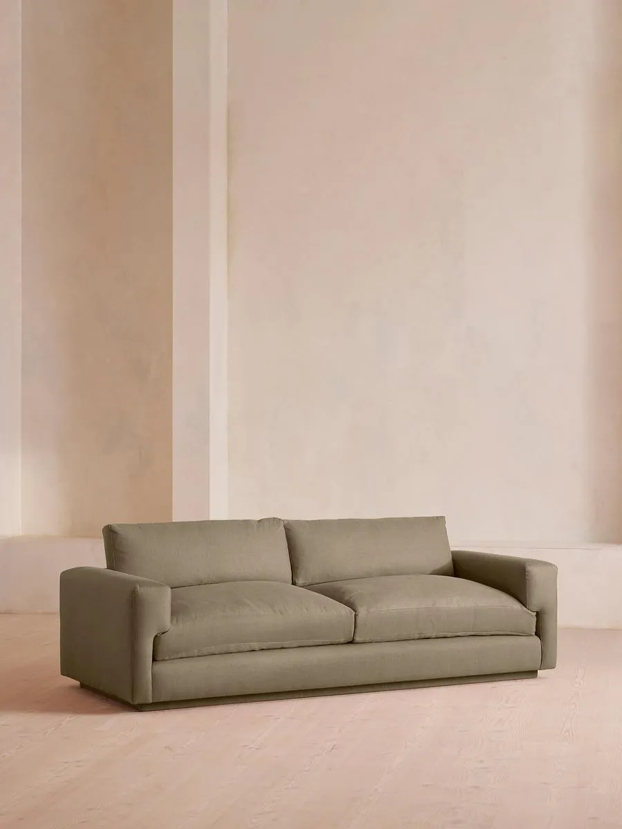 Mossley Three Seater Sofa, Linen, Sage