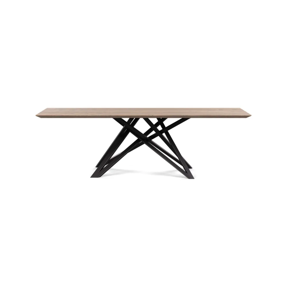 Heal's Vienna Dining Table 240x90cm Grey Oiled Oak Chamfered Edge Filled 1