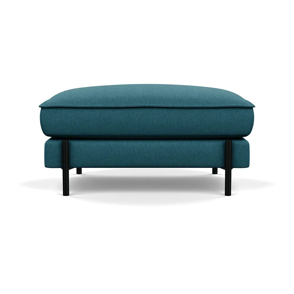 Heal's Tortona Footstool Brushed Cotton Cadet 1