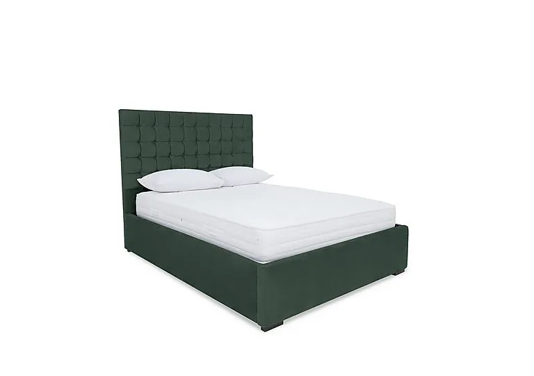 Dice Electric Ottoman Bed Frame - Small Double - Plush Emerald