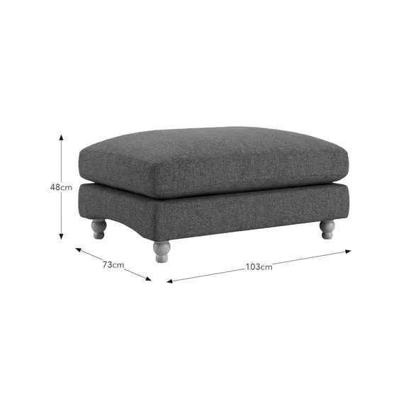Martha Chenille Soft Texture Footstool 6