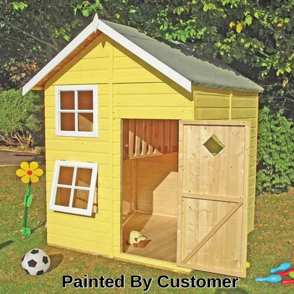 Shires Croft Playhouse Kid's Wendy House in Brown 2