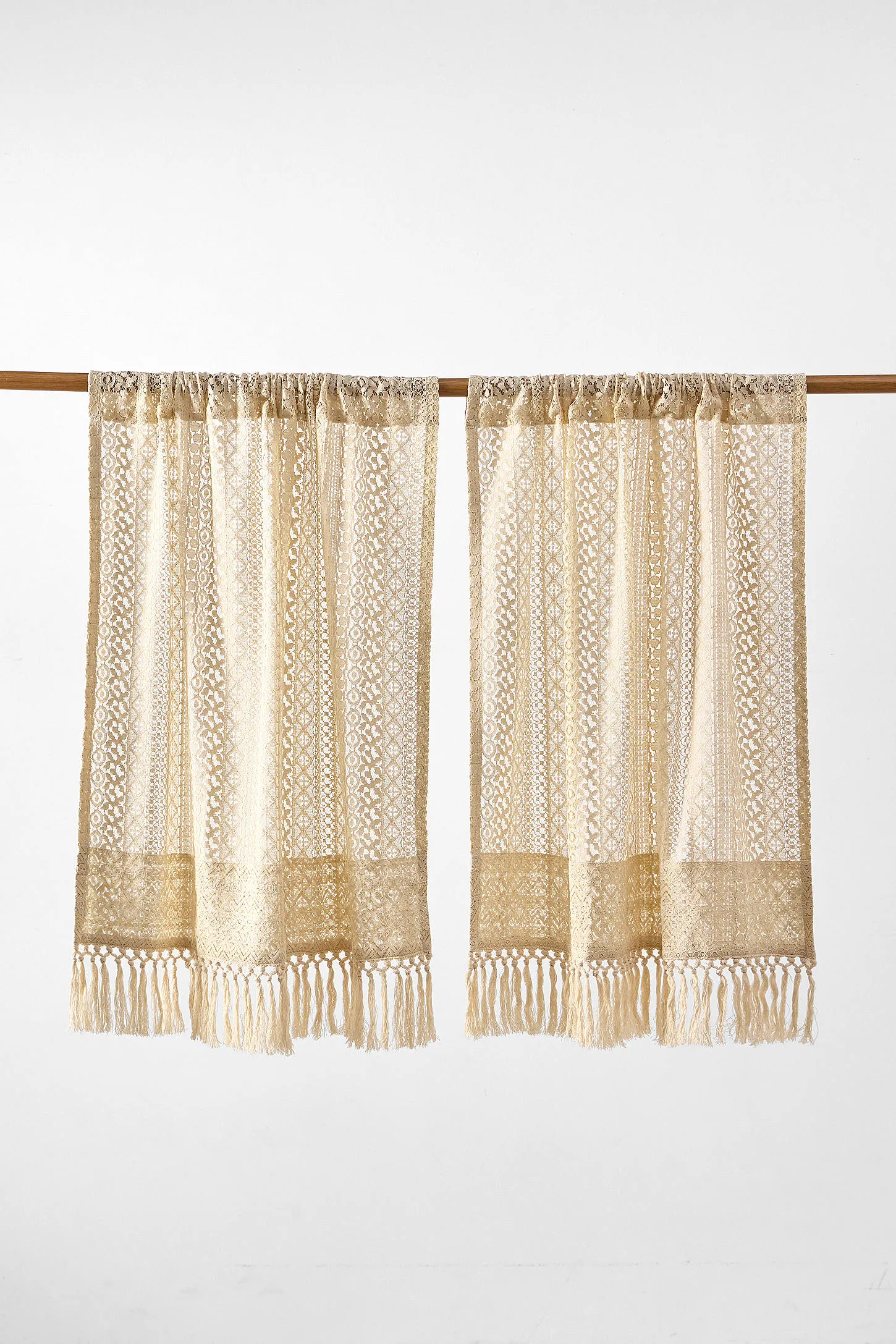 Lace Cafe Curtains - White 3