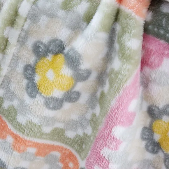 Catherine Lansfield Crochet Print Fleece Throw Blanket 130cm x 170cm 2