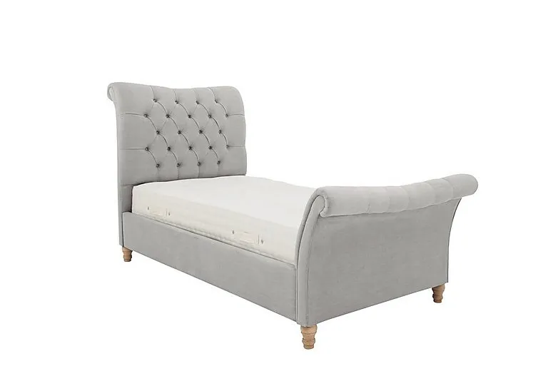 Evie Bed Frame - Single - Velvet Silver