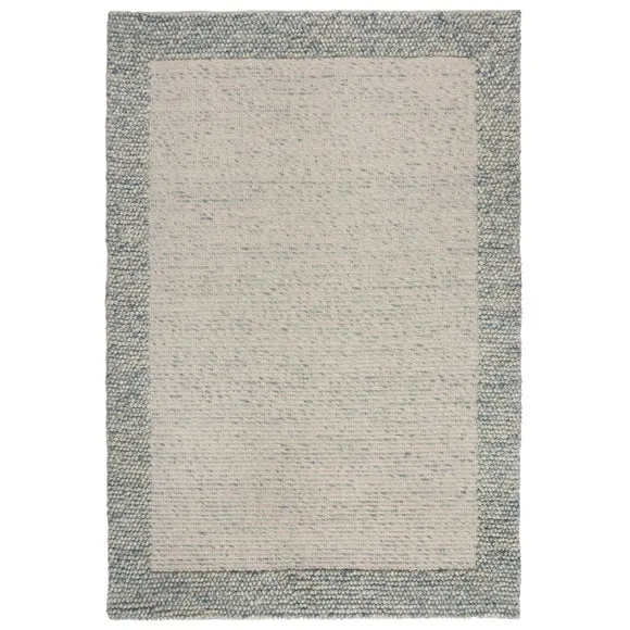 Pebble Wool Border Rug 5