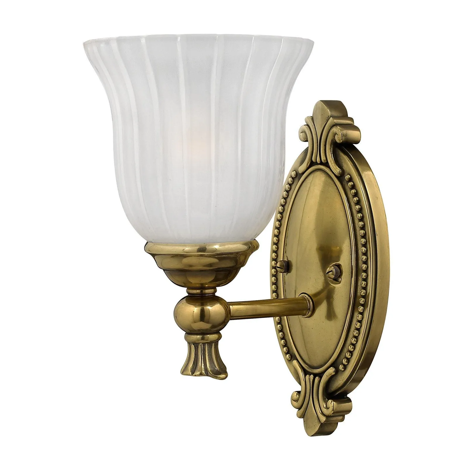 Netlighting Francoise 1 Light Bathroom Wall Light Burnished Brass IP44 G9 in Yellow