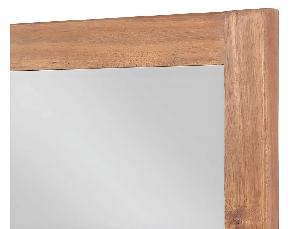 Vente-unique Rectangular Mirror With Acacia Wood Surround - 90 X 60 Cm - SEPANG in Walnut 5