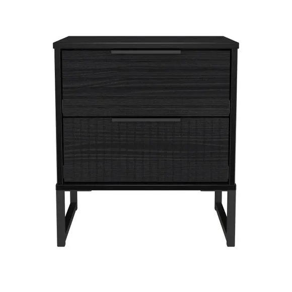 Harborne 2 Drawer Bedside Table 2