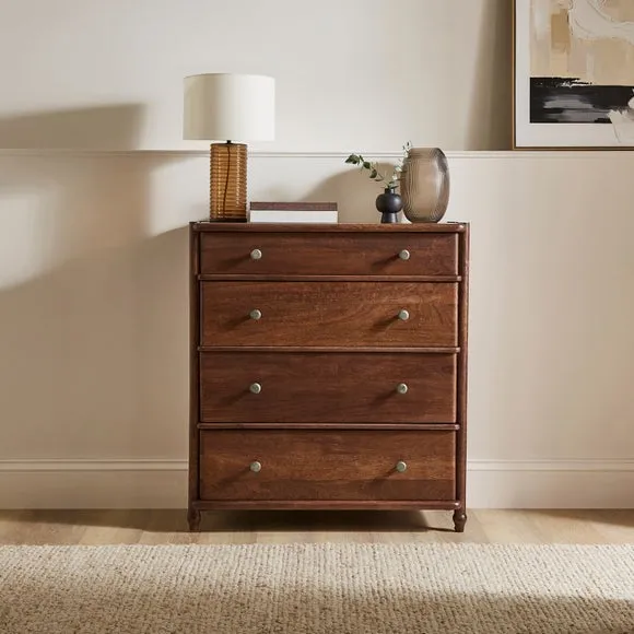 Elma 4 Drawer Chest, Mango Wood