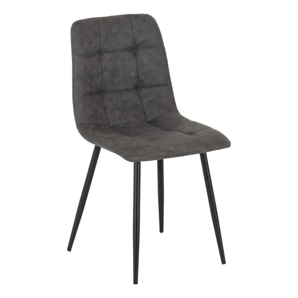 Fenton Set of 2 Dining Chairs, Faux Suede 4