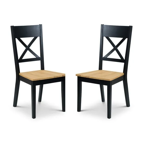 Hockley Set of 2 Dining Chairs, Black 2