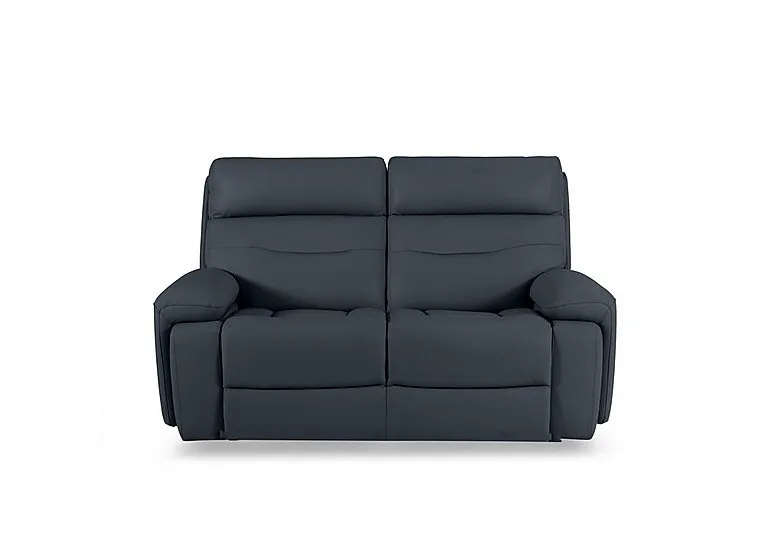 Cinemax Leather 2 Seater Sofa - Natural Milled Navy