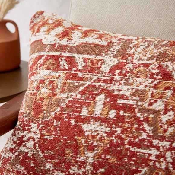 Distressed Chenille Cotton Rectangle Cushion 2