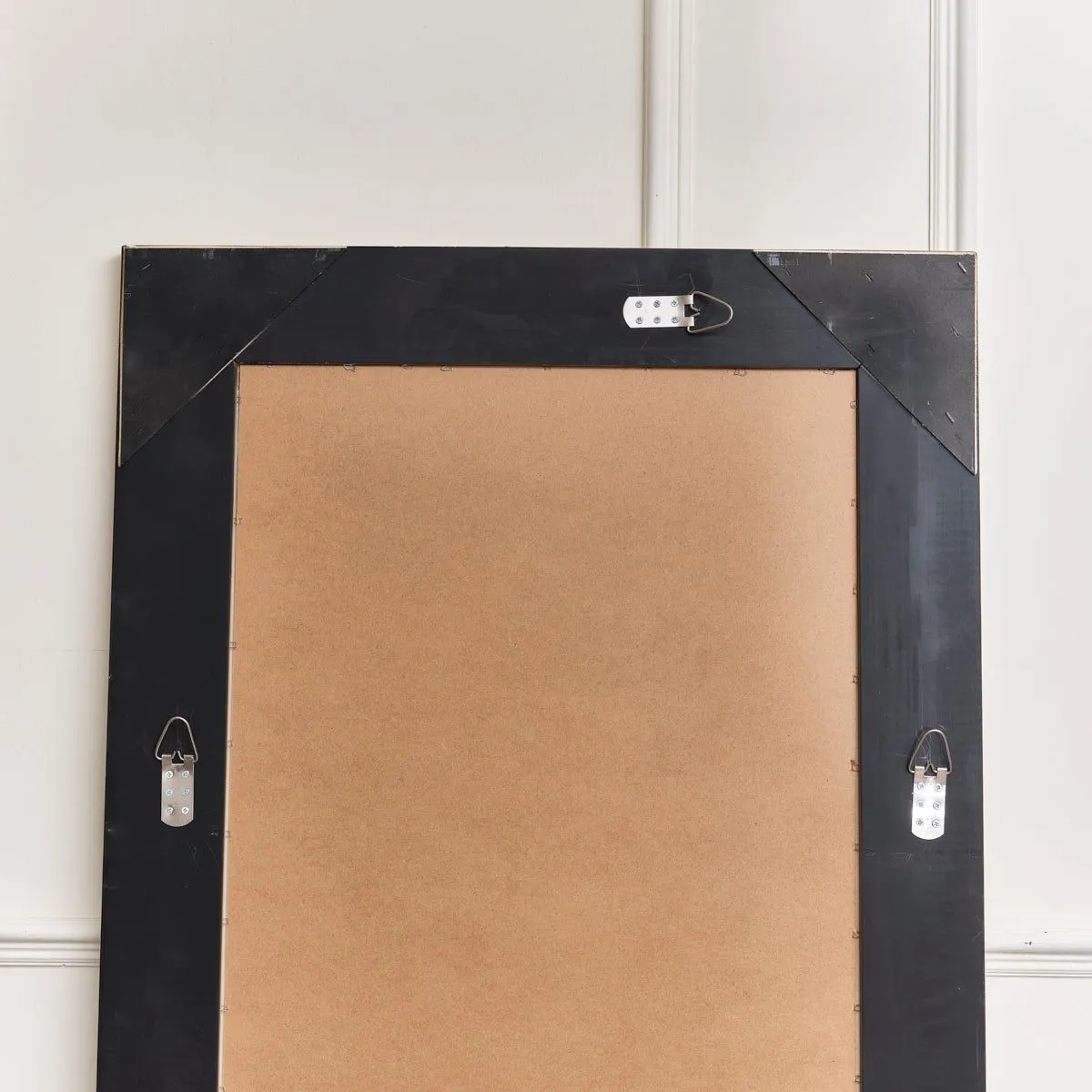 Melody Maison Large Black Framed Wall / Leaner Mirror With Bevelled Glass 80cm X 180cm 3