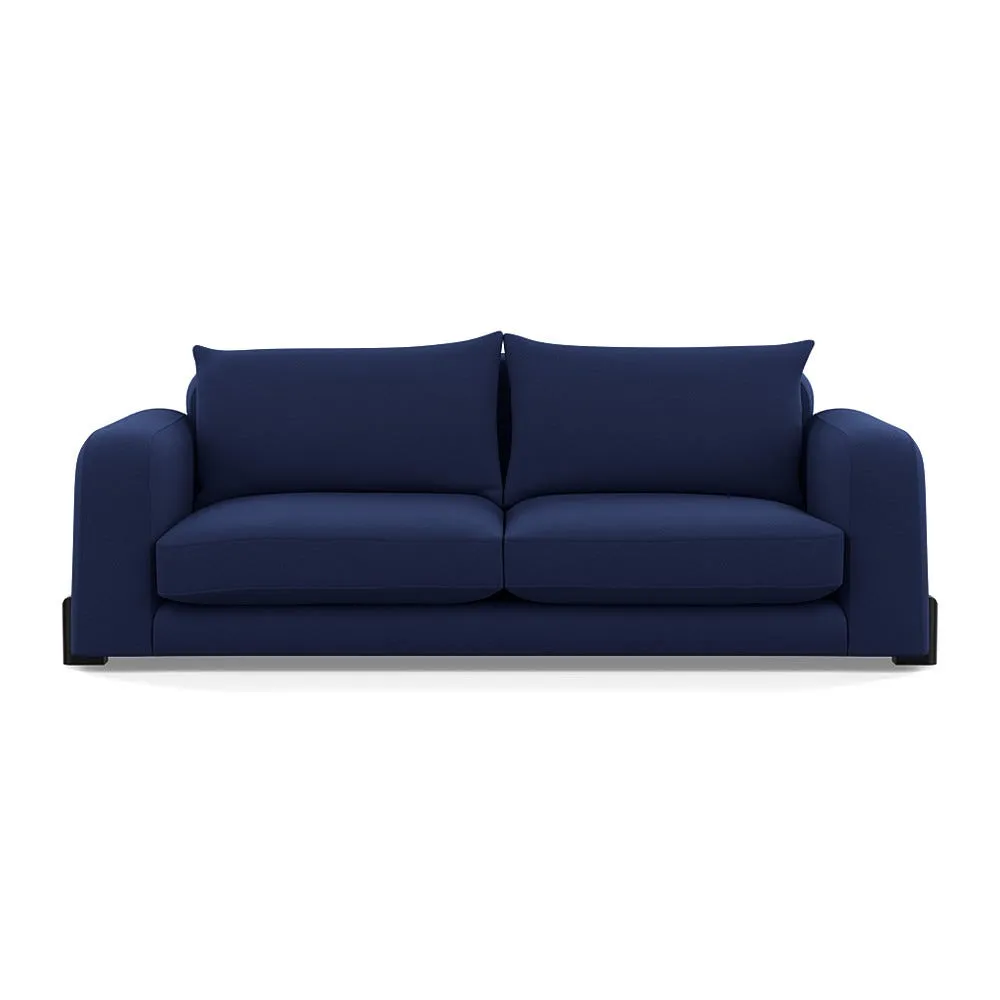 Heal's Nuvola 4 Seater Sofa Melton Wool New Navy Black Beech Feet 1