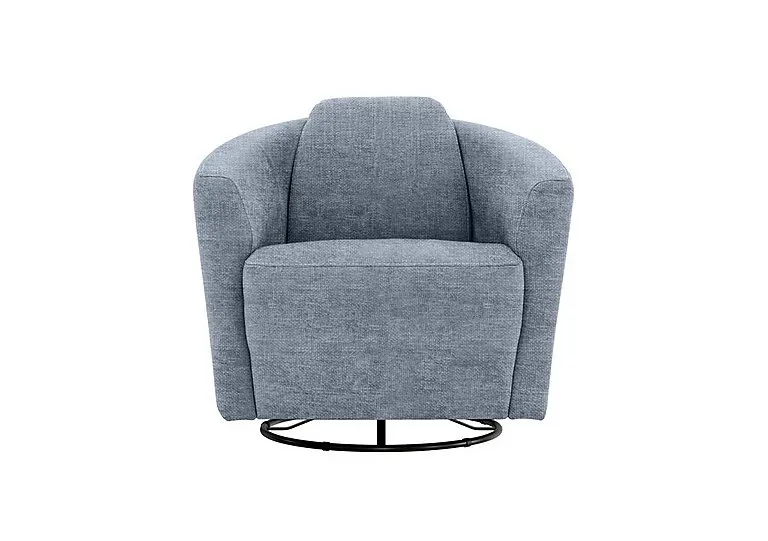 Ketty Fabric Swivel Accent Chair - Baby Blue - Living Room Furniture - In Time for Christmas