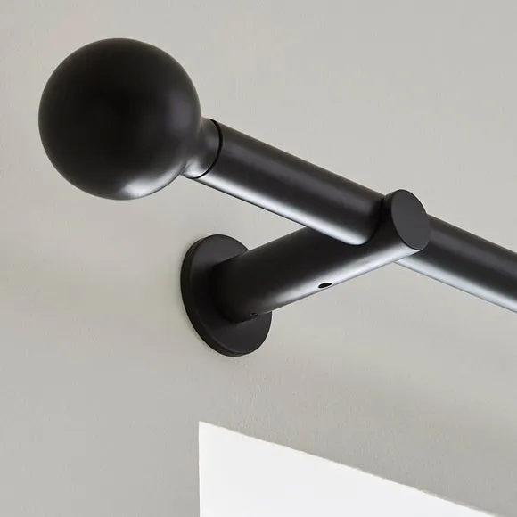 Contemporary Ball Fixed Metal Curtain Pole 3