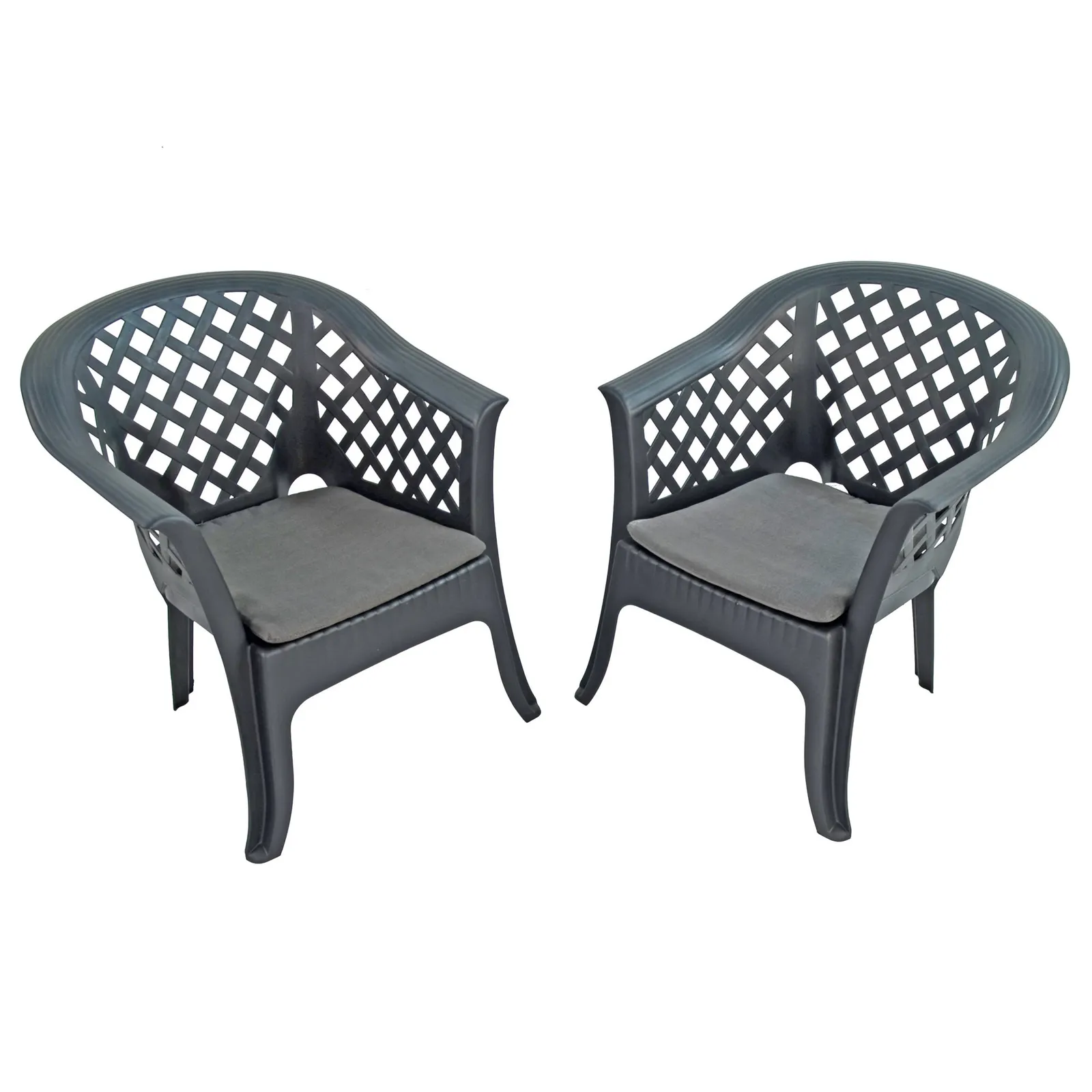 Savona Set of 2 Anthracite Chairs