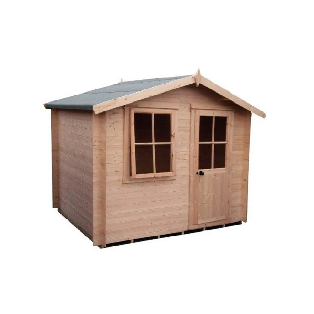 Shires Avesbury Log Cabin Home Office Garden Room Approx 7 x 7 Feet in Brown 2