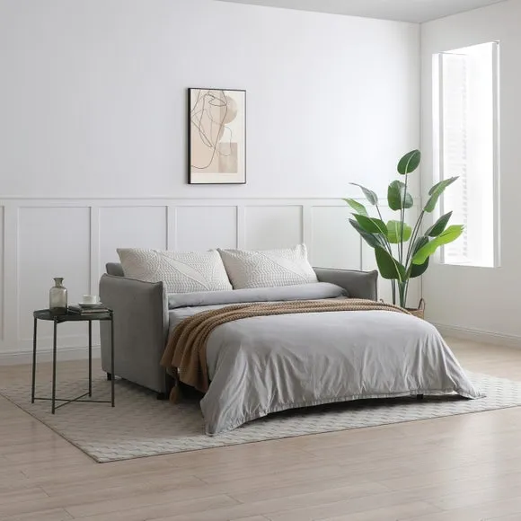 Lucie Grey Boucle 2 Seater Pop Up Sofa Bed