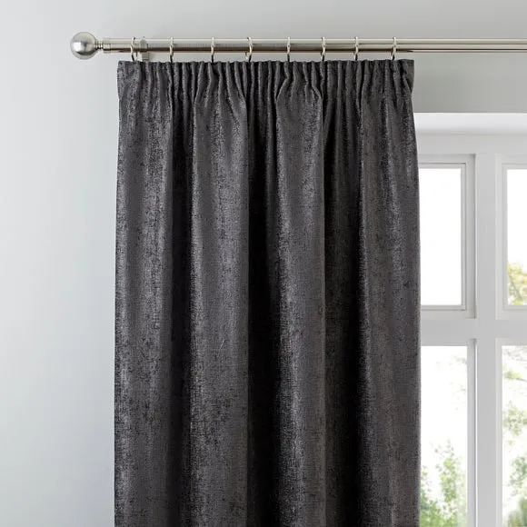 Chenille Pencil Pleat Curtains (Blackout Available) 1