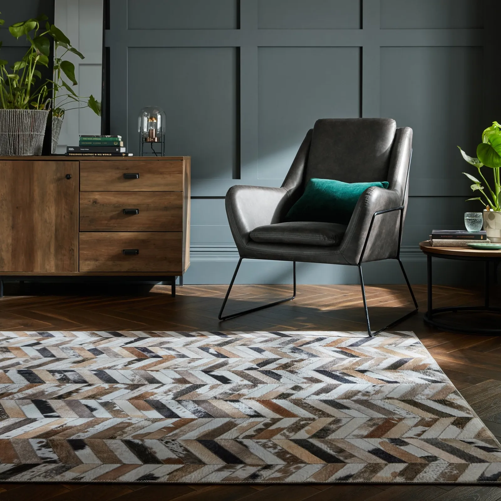 Jesse Faux Cowhide Rug Cream (Natural)