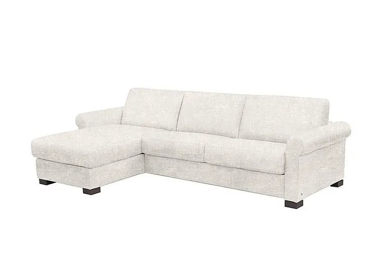 Alcova 3 Seater Left Hand Facing Fabric Sofa Bed and Storage Chaise with Scroll Arms - Sofas and Armchairs - In Time for Christmas