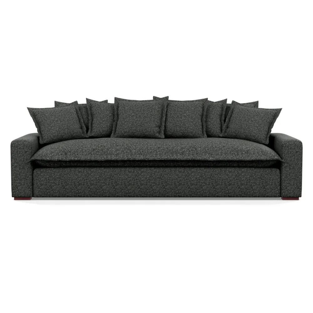 Heal's Brompton 5 Seater Sofa Brecon Charcoal Walnut Stain Feet